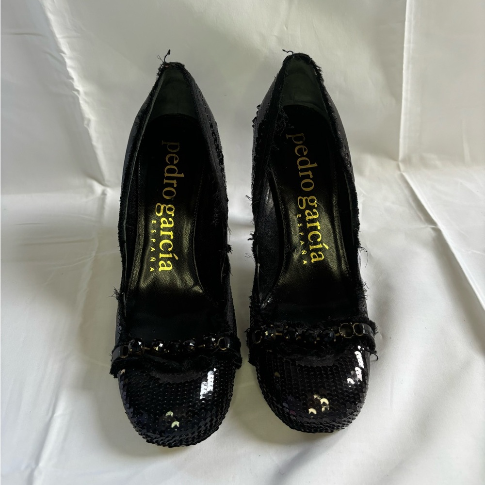 VINTAGE PEDRO GARCIA SEQUIN HEELS